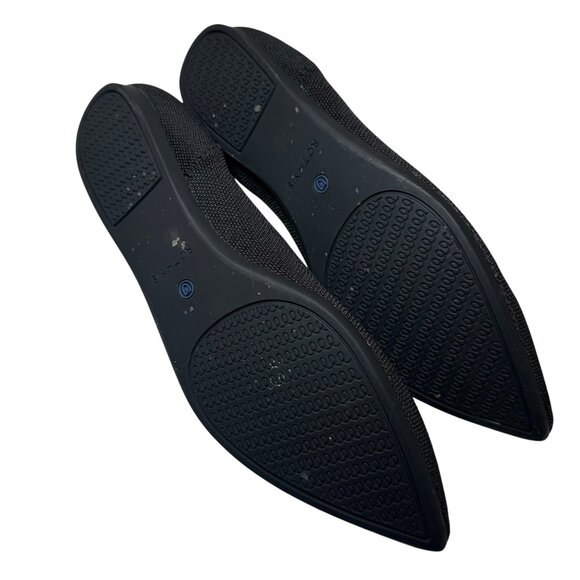 Rothy's Ballet Flats Womens Sz 11 The Point Toe Black Knit Shoes Slip On Comfort - Picture 6 of 6